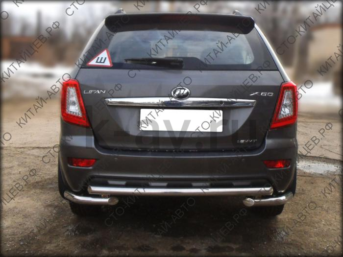 картинка Защита заднего бампера одинарная с уголками - Lifan X60 (LIFX60_3.1) от магазина Китай-Авто