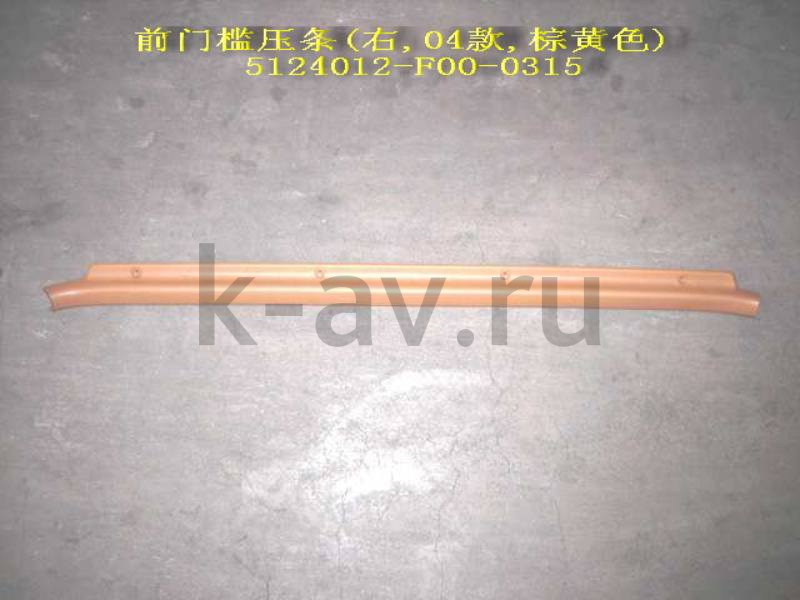 картинка НАКЛАДКА ПОРОГА ПЕРЕДНЯЯ ПРАВАЯ (ПЛАСТИК) - SAFE (5124012-F00-0315 6602014A2-F) от магазина Китай-Авто