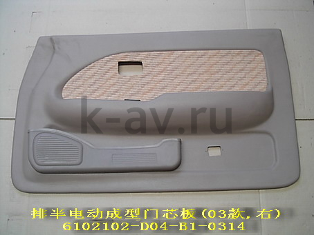 картинка ОБИВКА ПЕРЕДНЕЙ ПРАВОЙ ДВЕРИ ПИКАП G1/G2 (ПОД ЭСП) (6102102-D04-B1-0314 6102530A2R-L) от магазина Китай-Авто