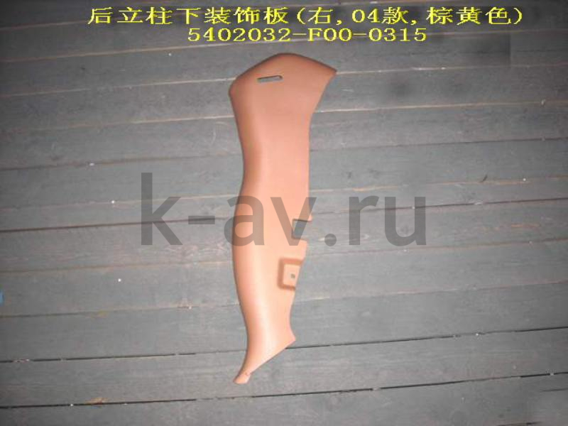 картинка НАКЛАДКА КРЕПЛЕНИЯ ЗАДНЕГО СИДЕНЬЯ ПРАВАЯ - SAFE (5402032-F00-0315) от магазина Китай-Авто